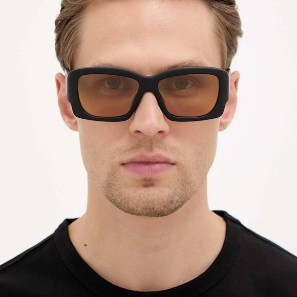 Jacquemus CROISIERE JAC/60 C5 Square Sunglasses - Shiny Black\\Orange main image 8